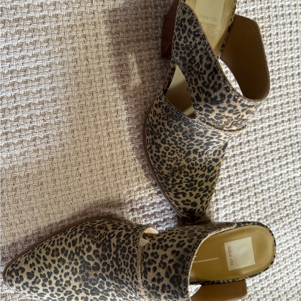 Dolce Vita Leopard Print Mules